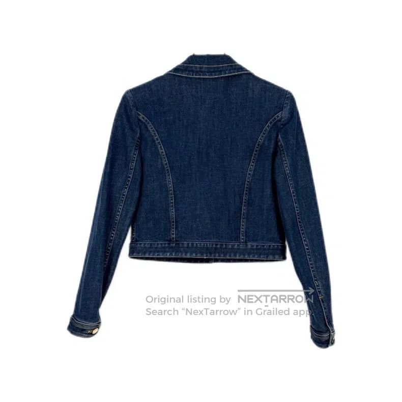 Louis Vuitton Louis Vuitton Washed blue metallic leather label denim jac Size XS / US 0-2 / IT 36-38 - 2 Thumbnail