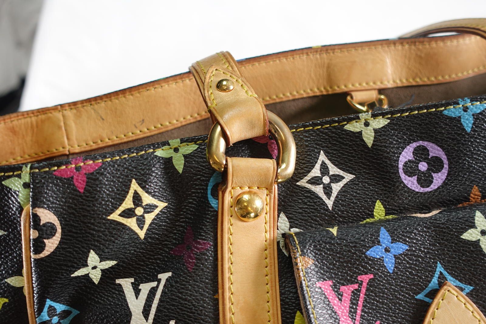 Louis Vuitton Louis Vuitton x Takashi Murakami Alma PM Handbag in Black Size ONE SIZE - 9 Thumbnail