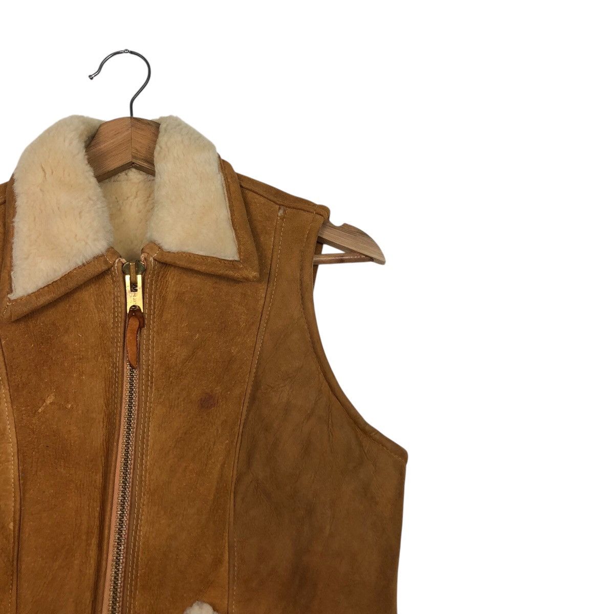 Aero Leathers 📌Vintage Vest Genuine Leather Jacket Shearling Overland Size US S / EU 44-46 / 1 - 7 Thumbnail