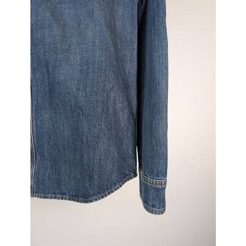 Bottega Veneta o1rshd1 Q:2 / Original Medium Wash Indigo Denim Shirt Blue Size US M / EU 48-50 / 2 - 6 Thumbnail