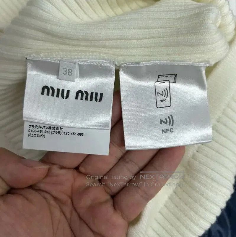 Miu Miu Miu Miu Summer Cream Wool Embroidered Tank Top . Size M / US 6-8 / IT 42-44 - 4 Thumbnail