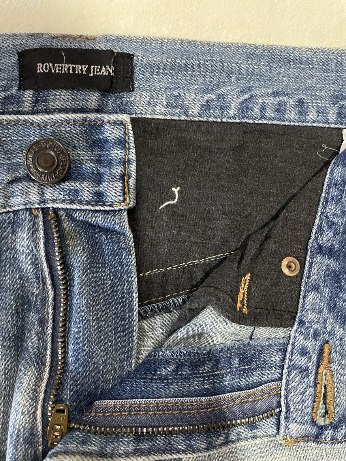 Japanese Brand Vintage Rovertry Mudwash Faded Distress Denim Jeans Size US 31 - 6 Thumbnail