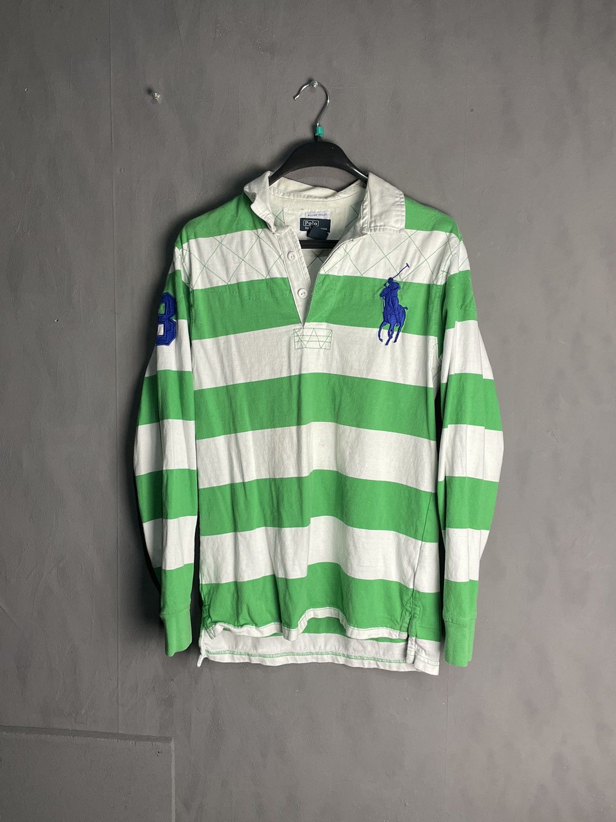 Polo Ralph Lauren Polo Ralph Lauren Vintage Stripped Rugby Long Sleeve Size US M / EU 48-50 / 2 - 1 Thumbnail