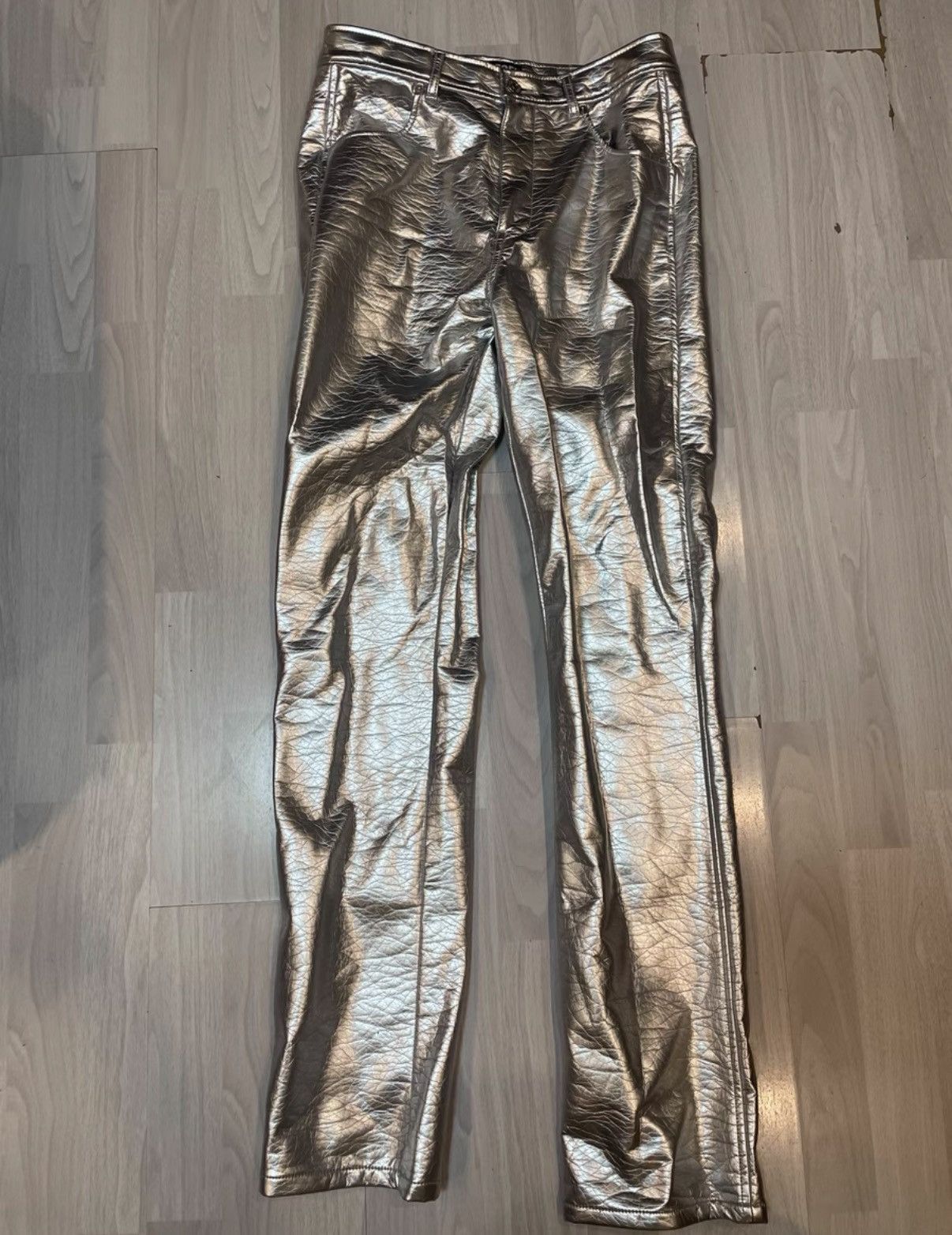 Diesel Diesel Metallic Silver Reflective Pants Size US 31 - 1 Thumbnail