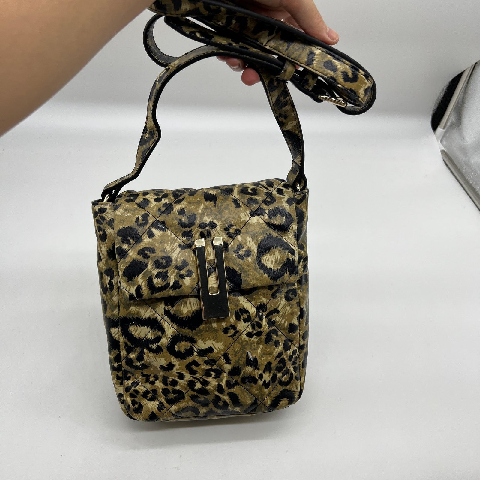 Other Vince Camuto Quilted Leather Crossbody - Doty Purse Leopard Size ONE SIZE - 2 Thumbnail