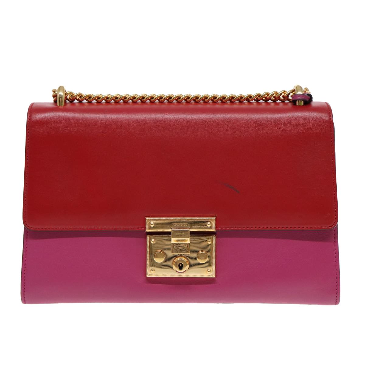 Gucci Padlock Red Leather Shoulder Bag (Pre-Owned) Size ONE SIZE - 1 Thumbnail