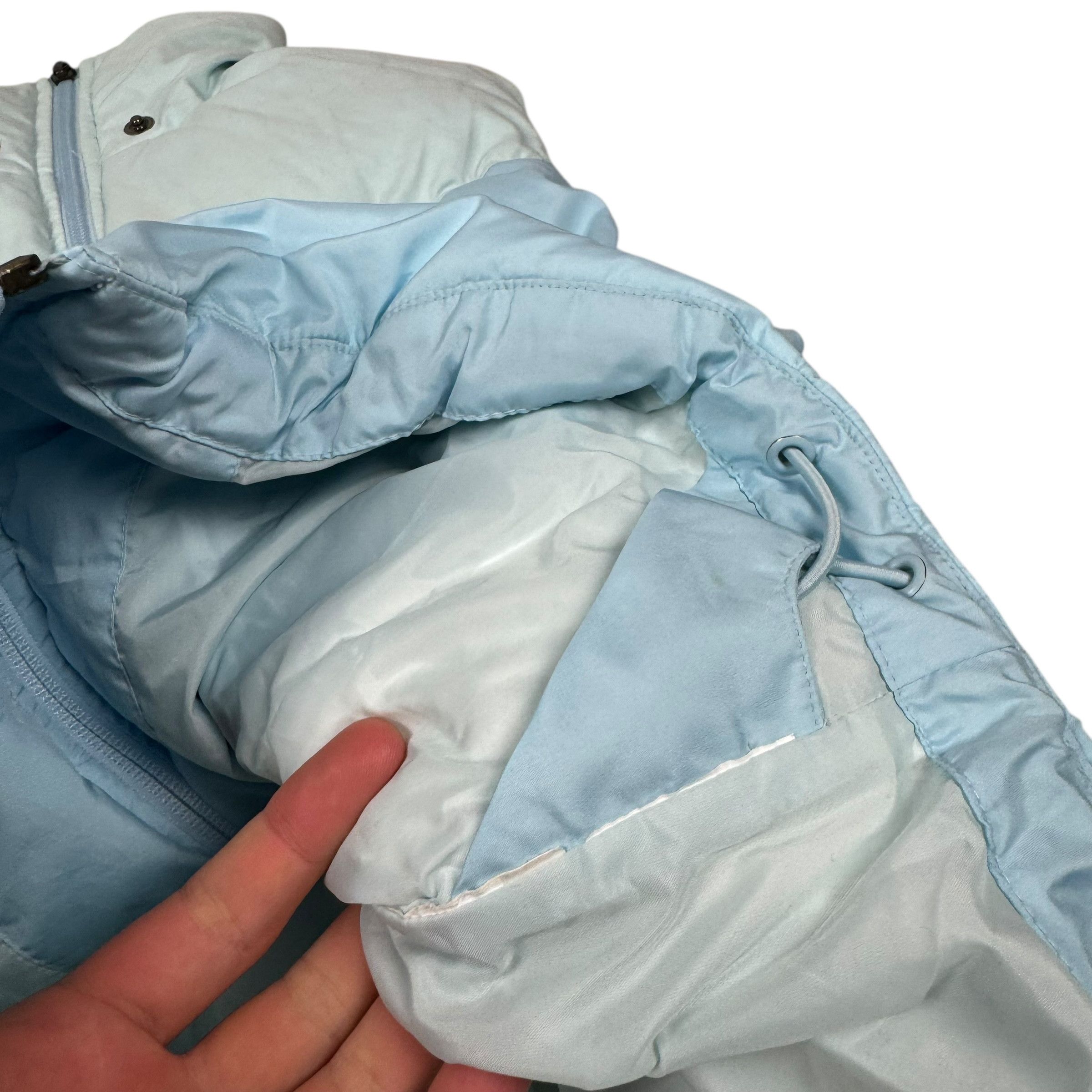 Nike × Vintage Nike Women's Sky Blue Solo Swoosh Full Zip Puffer Vest Large Size L / US 10 / IT 46 - 7 Thumbnail