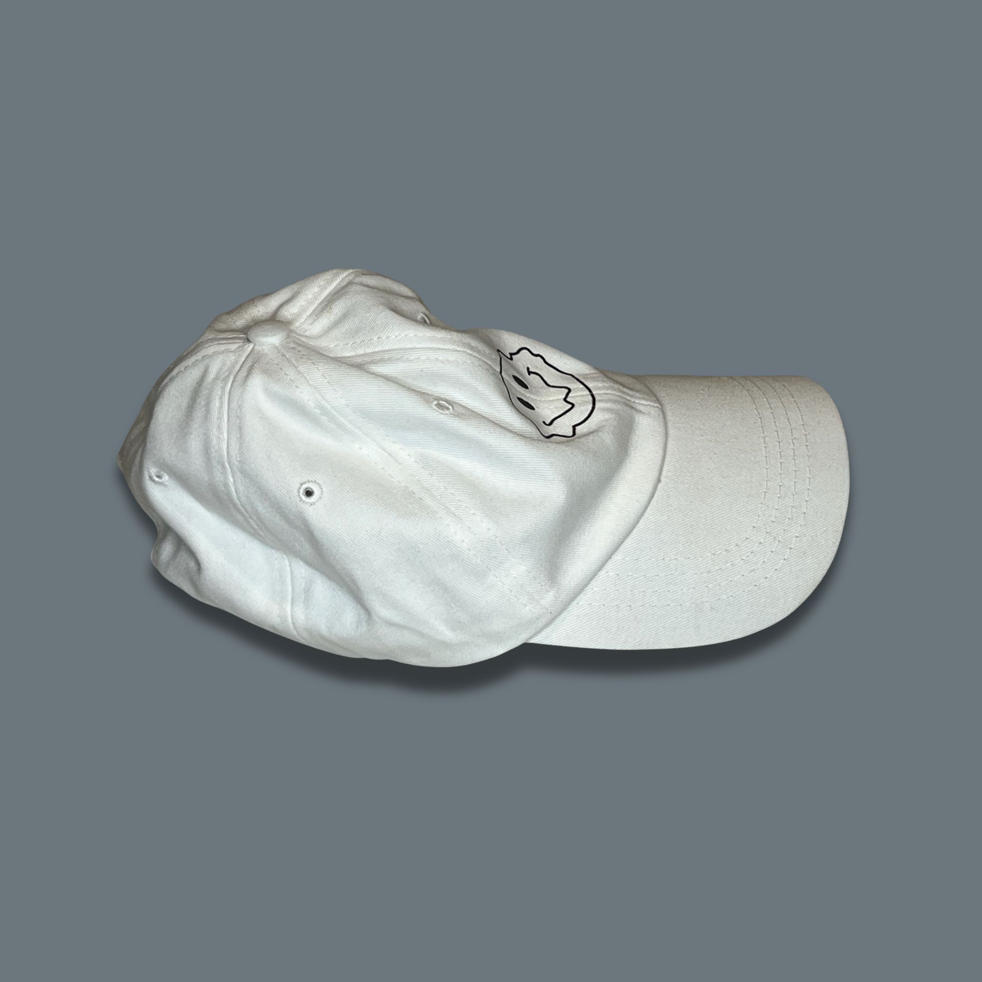 Other Trippy Face Embroidered White Adjustable Cap Size ONE SIZE - 3 Thumbnail
