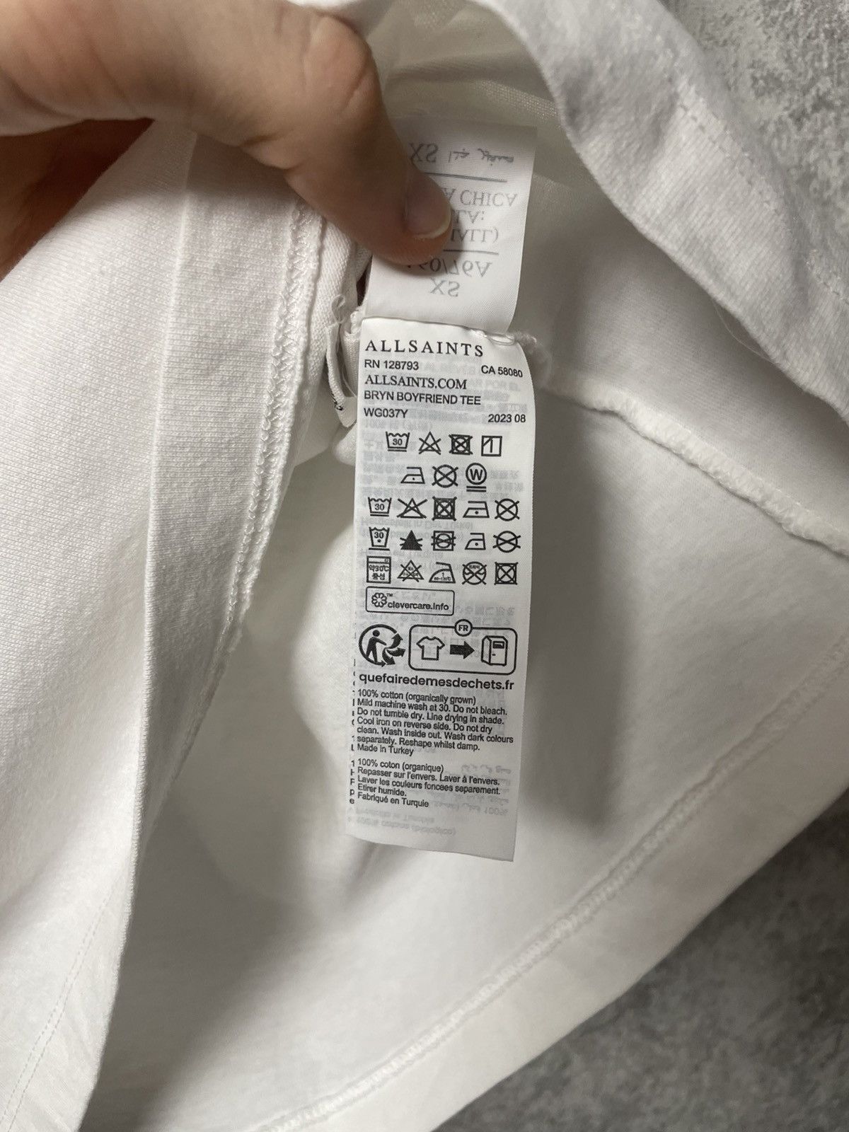 Allsaints Allsaints Big Logo White Classic T-Shirt Size US XS / EU 42 / 0 - 11 Thumbnail