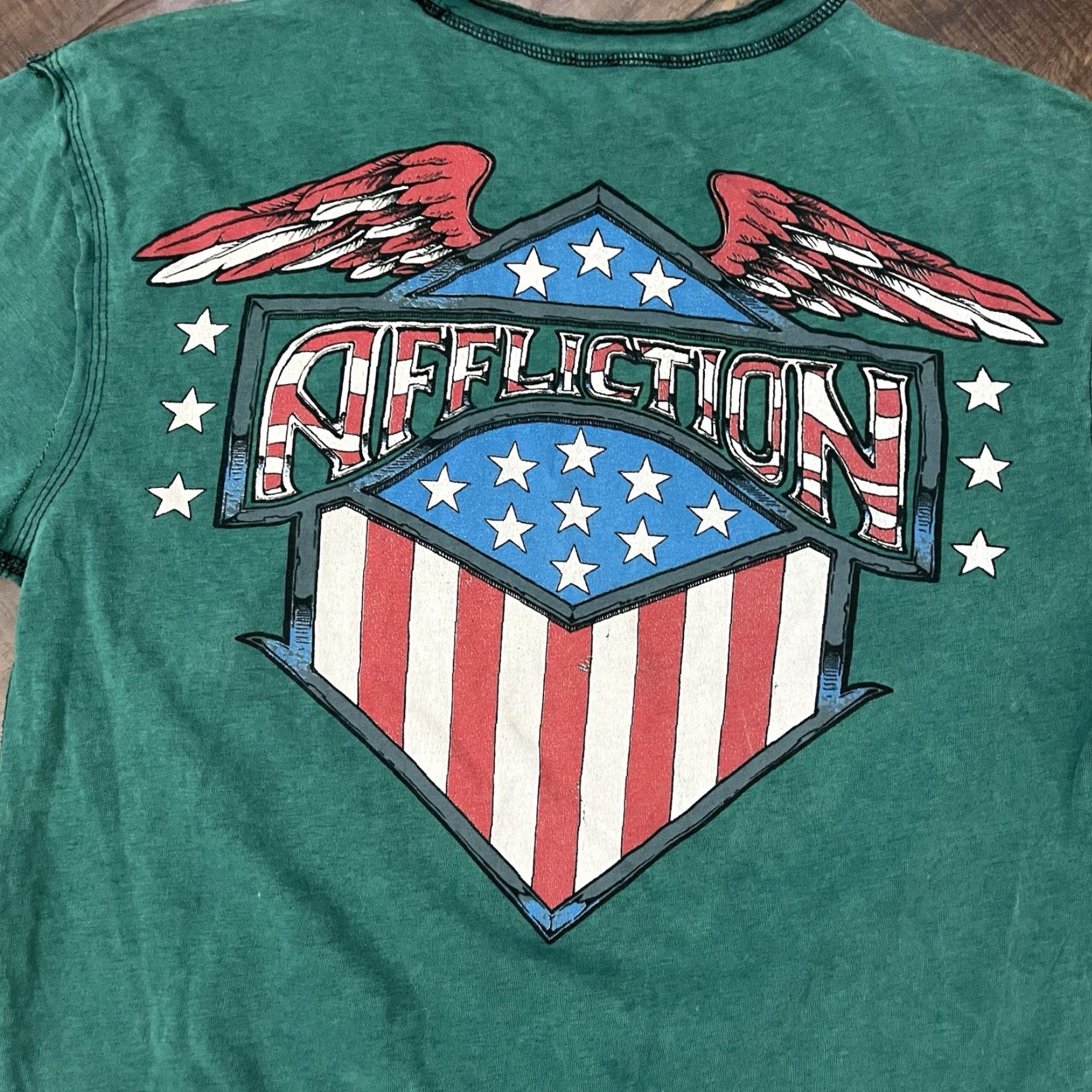 Affliction VINTAGE Affliction T-Shirt Men Large Crew Neck Graphic Skull USA 2000s Retro Gothic Metal Size US L / EU 52-54 / 3 - 5 Thumbnail