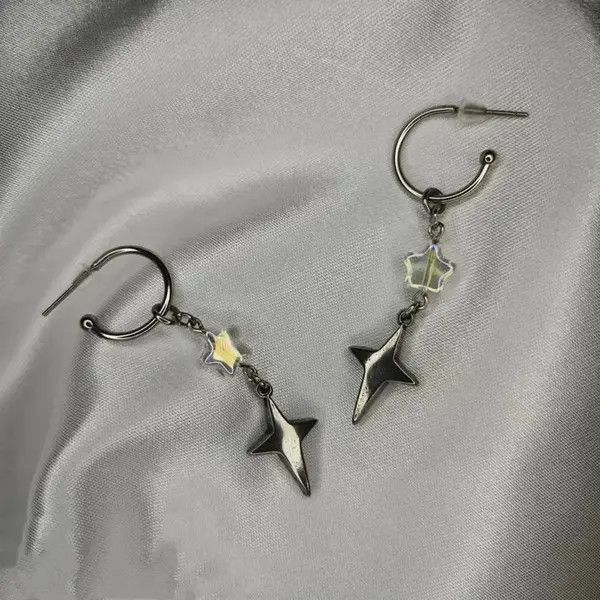Jewelry 4 Point Star Earring Size ONE SIZE - 4 Thumbnail