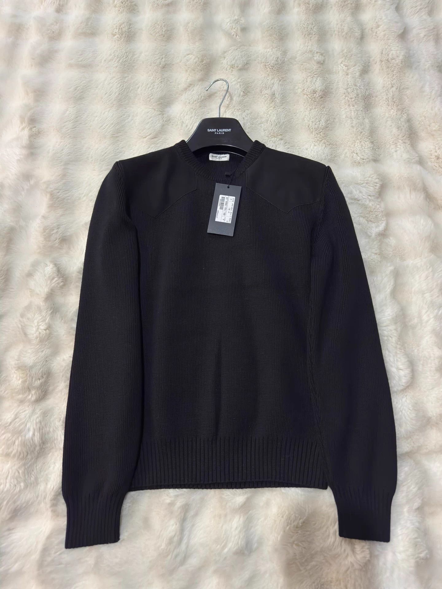 Saint Laurent Paris Saint Laurent SLP 14 men's black sheepskin leather sweater M Size US M / EU 48-50 / 2 - 1 Thumbnail