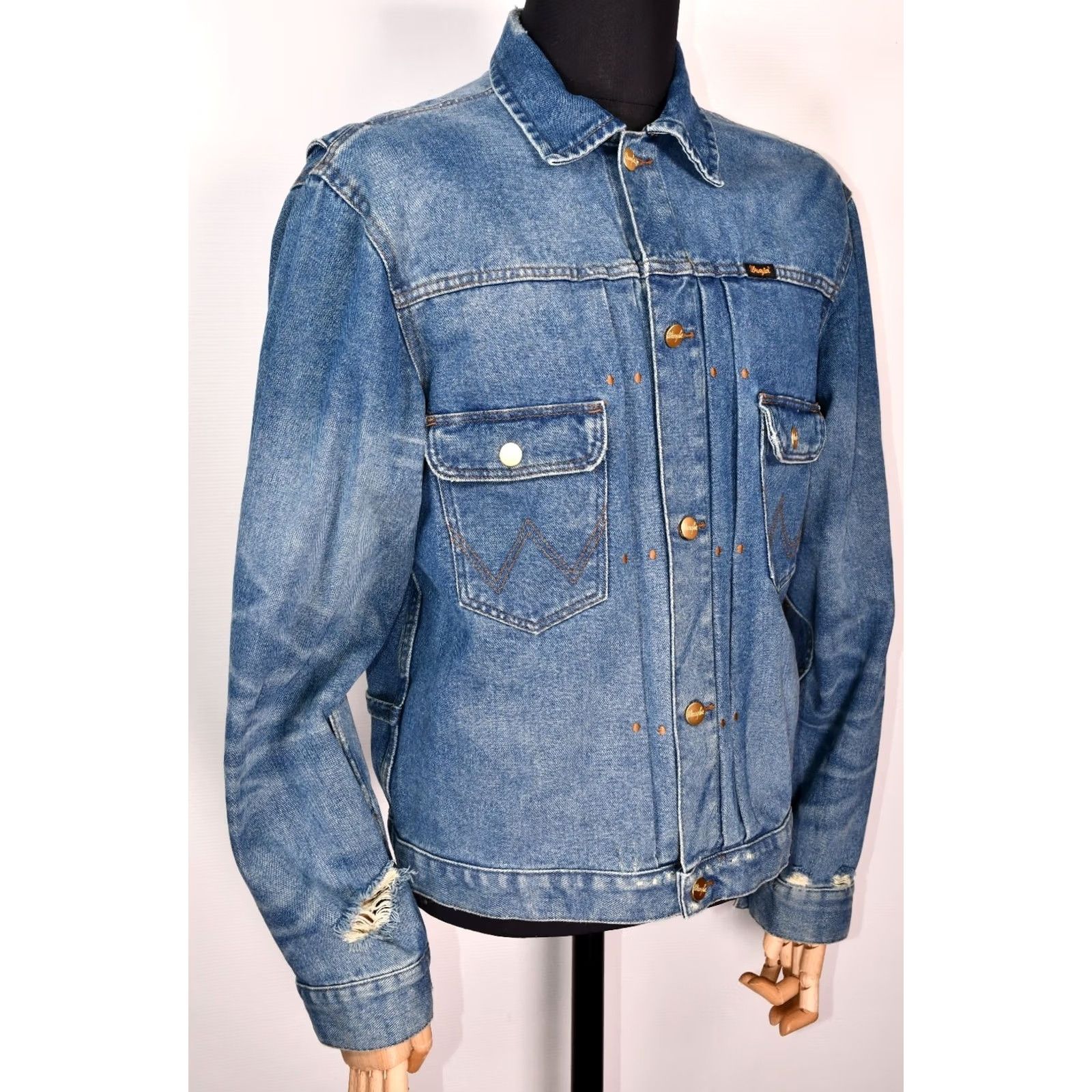 Wrangler WRANGLER MR. WRANGLER Denim Jacket Worn Indigo L Wrangler X Leon Bridges - Jacket, Men, Size L, Blue, Casual, Regular Fit Size US L / EU 52-54 / 3 - 3 Thumbnail