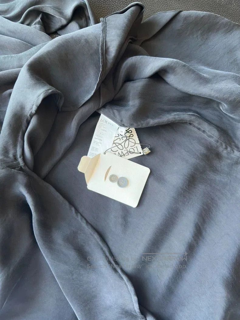 Loewe LOEWE Black Bow Neck Silk Shirt . Size US M / EU 48-50 / 2 - 3 Thumbnail