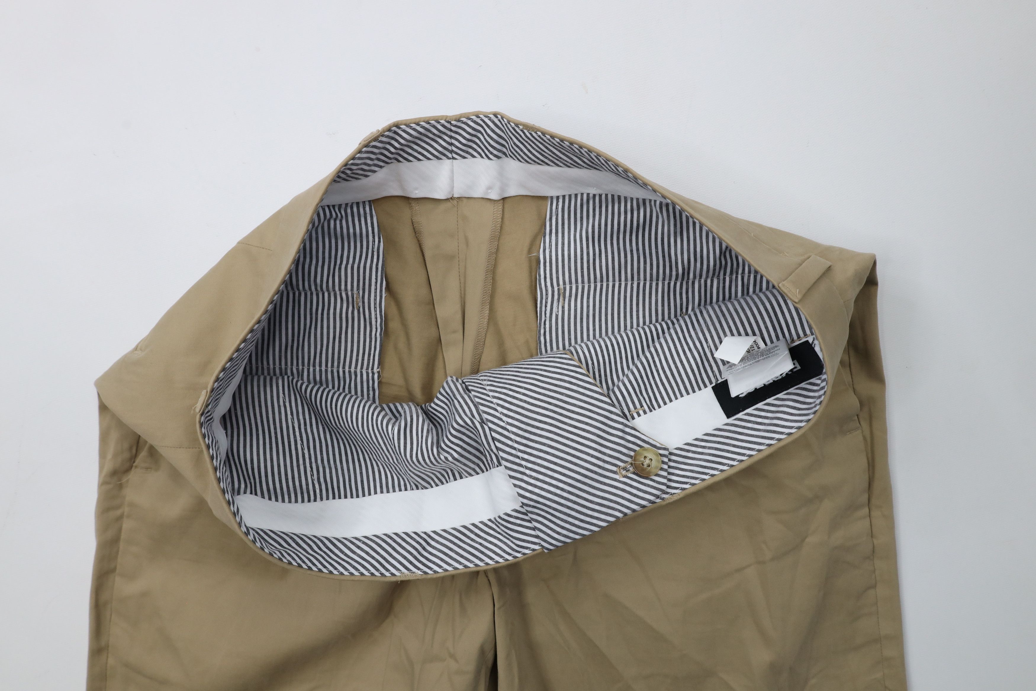 Express × Vintage Express Slim Fit Flat Front Chino Chinos Pants Beige Khaki Size US 31 - 6 Thumbnail