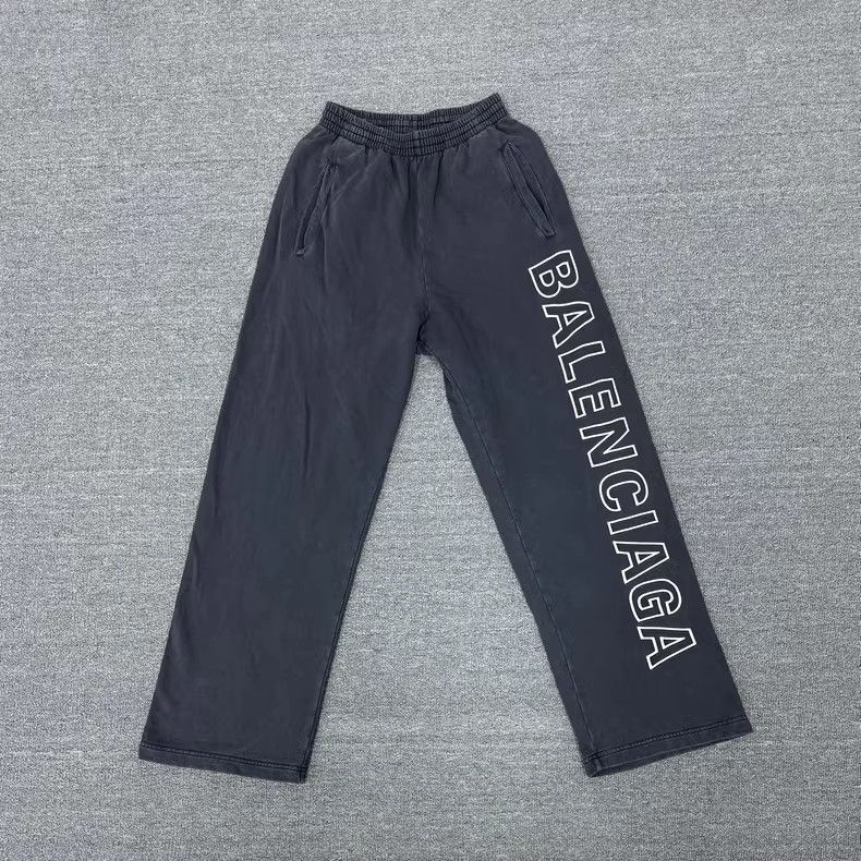 Balenciaga Balenciaga's new wash made old gray big logo pants Size US 28 / EU 44 - 1 Thumbnail