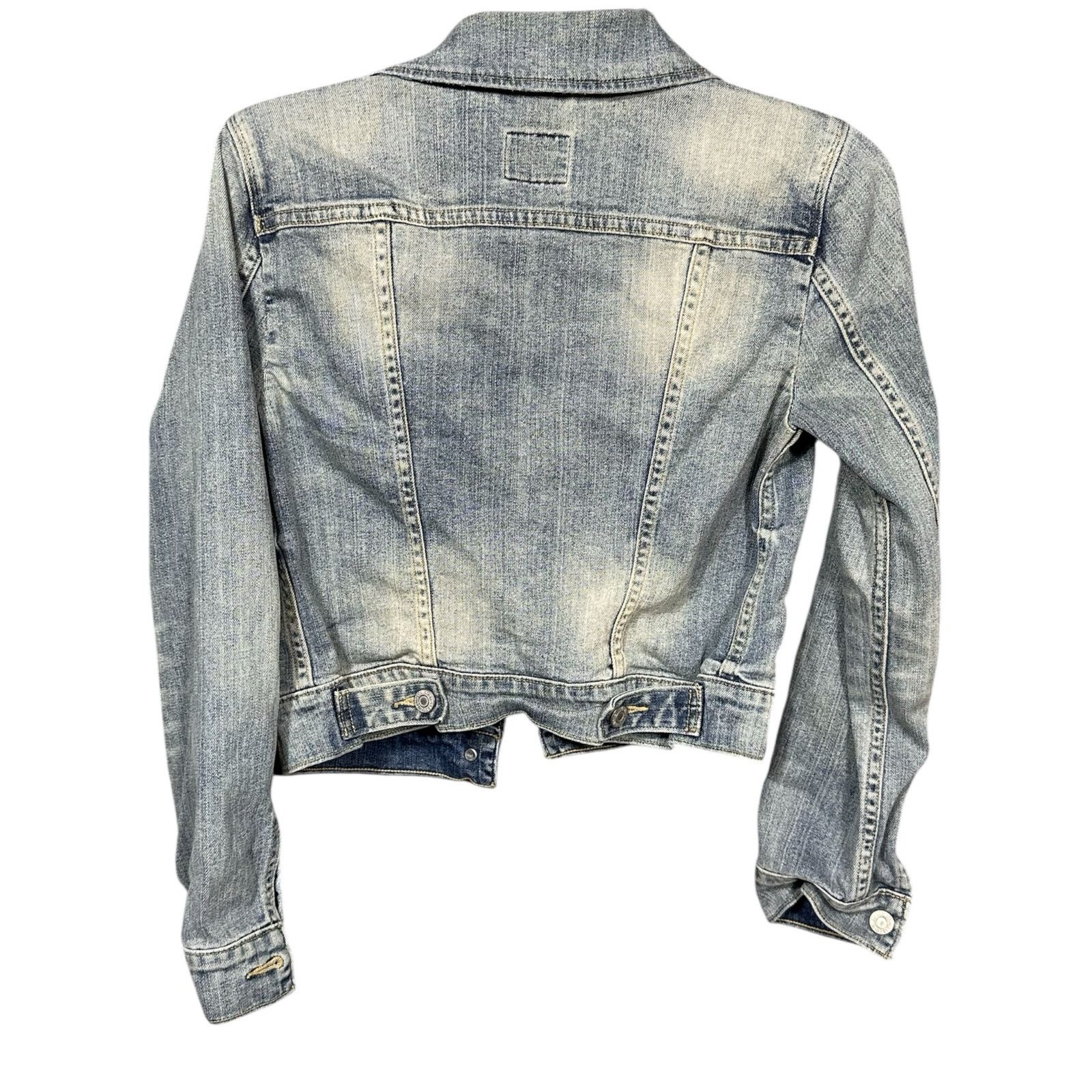 Levi's Levi’s XS Light Wash Distressed Denim Trucker Jacket Size XS / US 0-2 / IT 36-38 - 3 Thumbnail