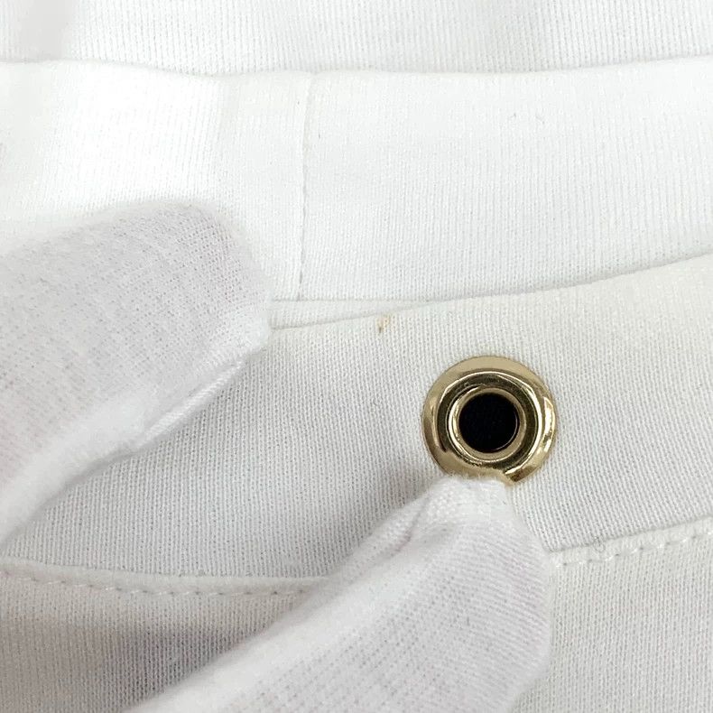 Louis Vuitton Louis Vuitton White cotton gold embellished crew neck shor Size M / US 6-8 / IT 42-44 - 9 Thumbnail