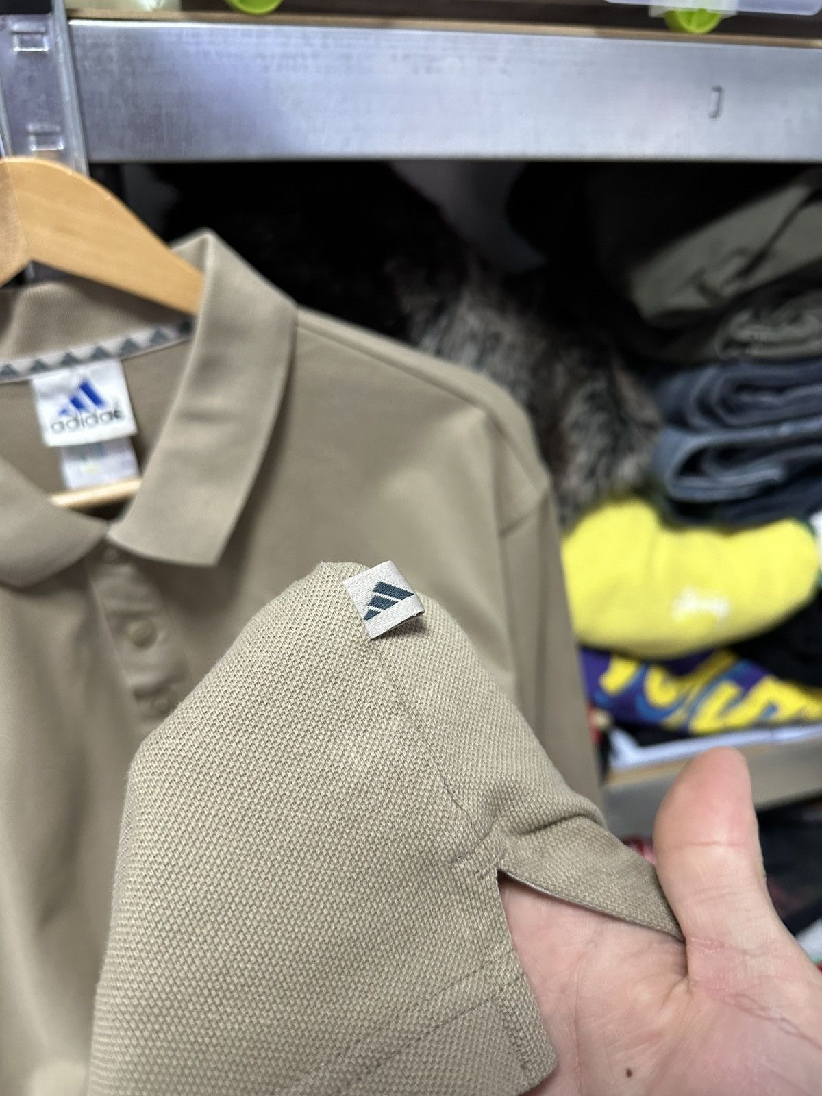 Adidas Vintage 1999 Adidas Polo Shirt Golf S/S Button Beige Top Size US XL / EU 56 / 4 - 10 Thumbnail