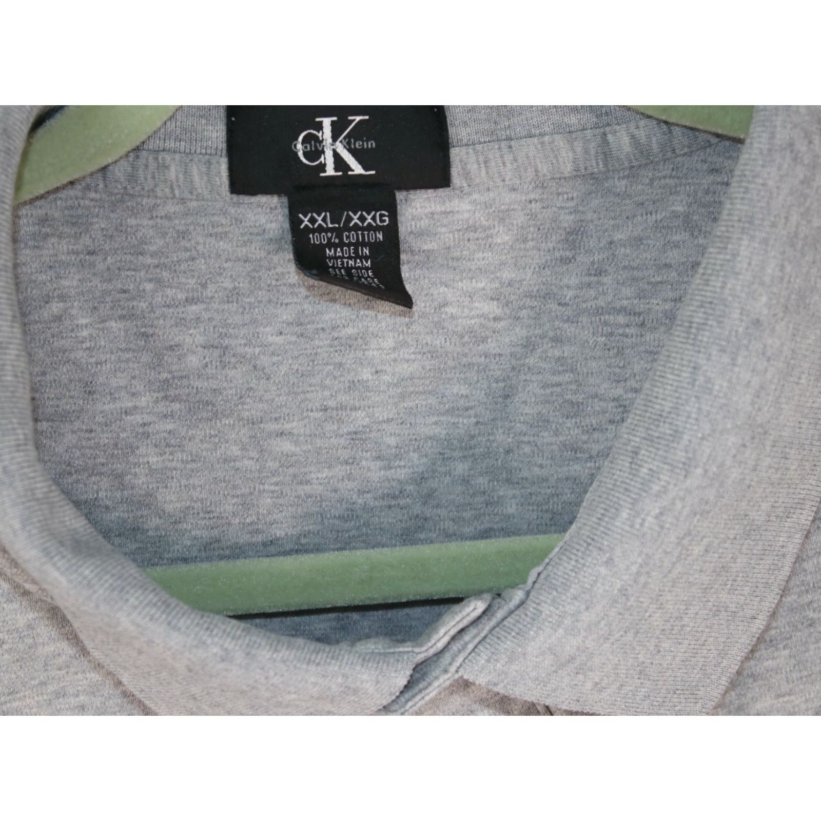 Calvin Klein VINTAGE Calvin Klein Polo Shirt Gray Adult XXL Short Sleeve Lightweight Wicking Shirt Men Golf Classic 100% Polyester Button Collared 2XL Size US XXL / EU 58 / 5 - 4 Thumbnail