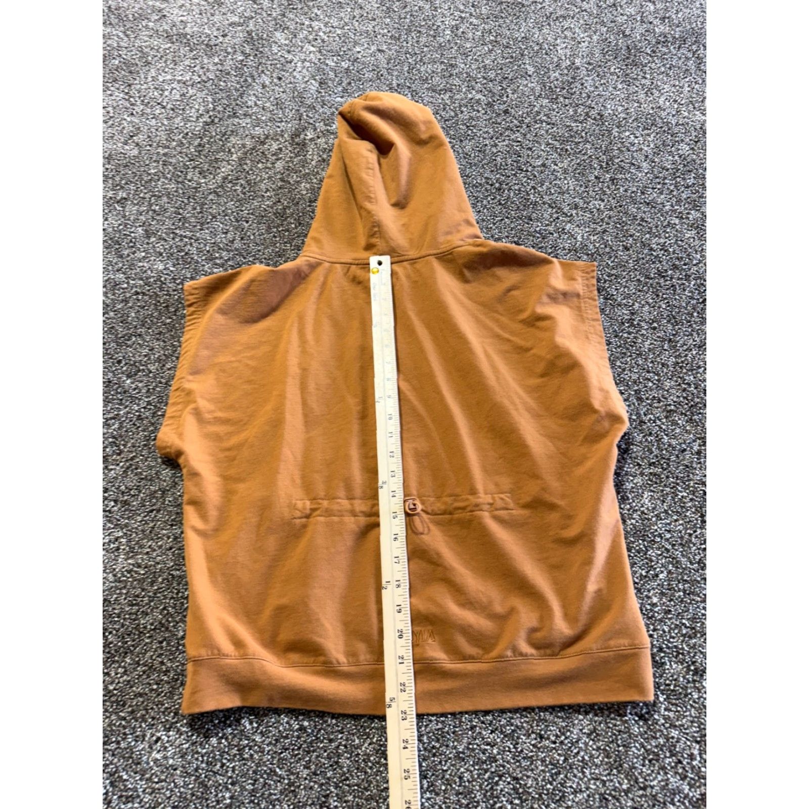 Vintage Zyai Womens Hoodie Pullover L Brown Cotton Blend Sleeveless Activewear Pullover Hoodie Womens L Brown Cotton Blend Zyia Size L / US 10 / IT 46 - 7 Thumbnail
