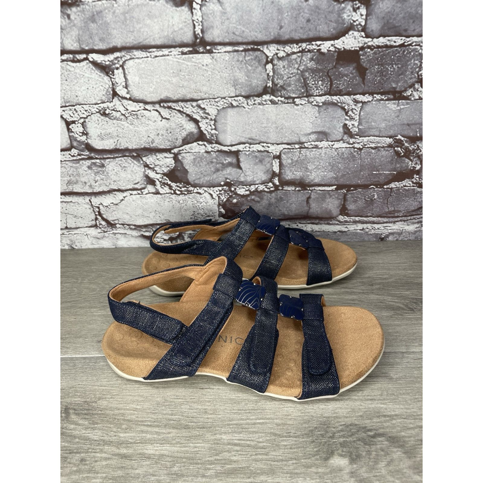 Etonic Vionic Amber Navy Blue Synthetic Adjustable Strappy Sandals Size US 7 / IT 37 - 19 Thumbnail