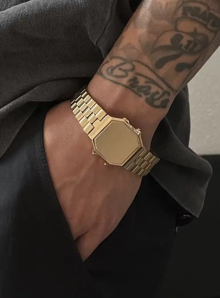 Vintage Fashion punk titanium steel timeless watch bracelet chain Size ONE SIZE - 1 Thumbnail