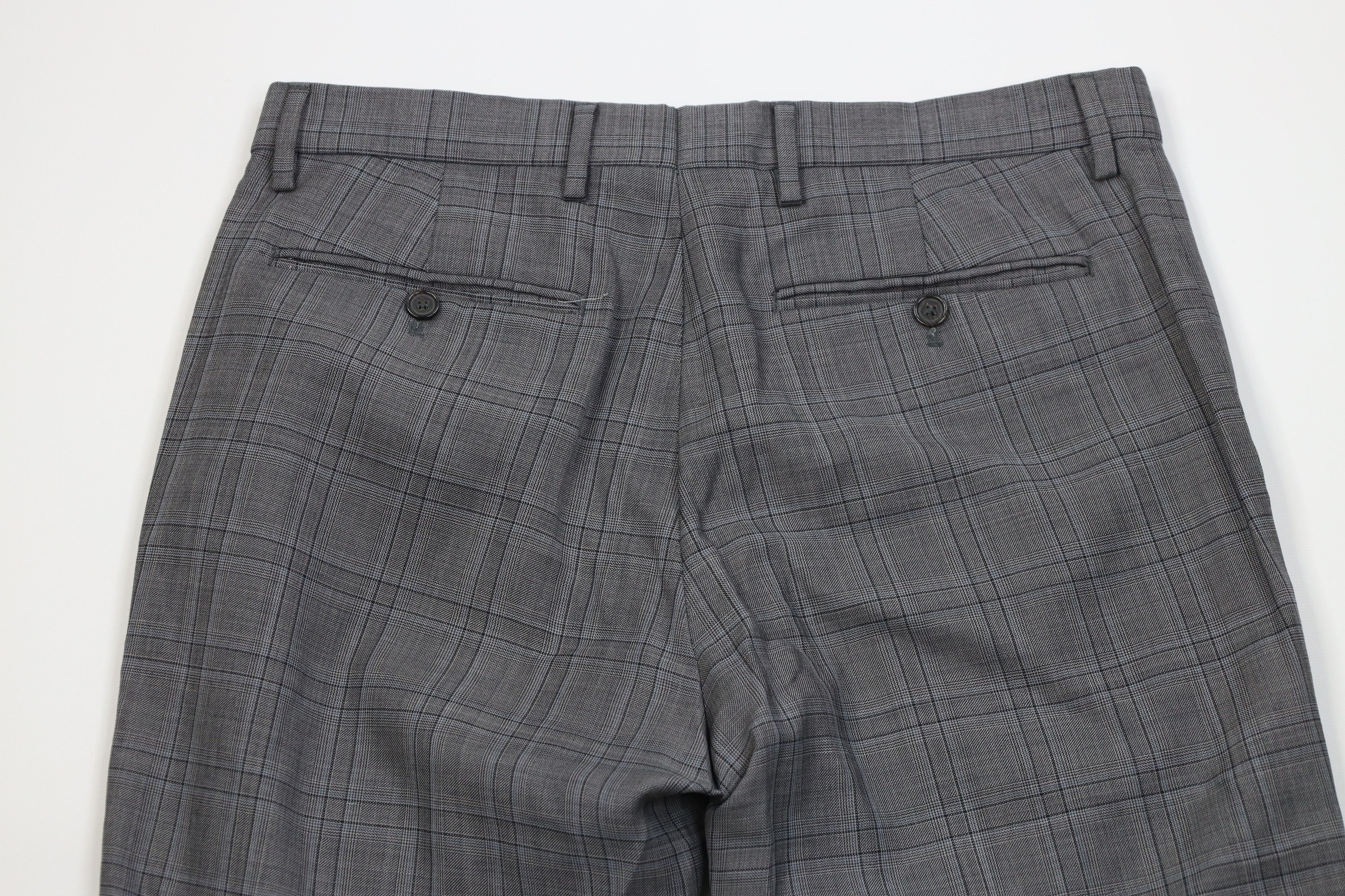 Banana Republic Banana Republic Slim Fit Wool Knit Chino Pants Gray Plaid Size US 31 - 12 Thumbnail