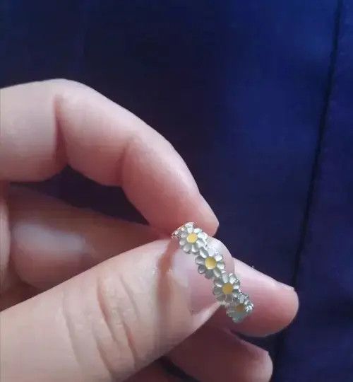 Other Flower Ring Plant Silver Fleur Modern Punk Art Daisy Golf Size ONE SIZE - 3 Thumbnail