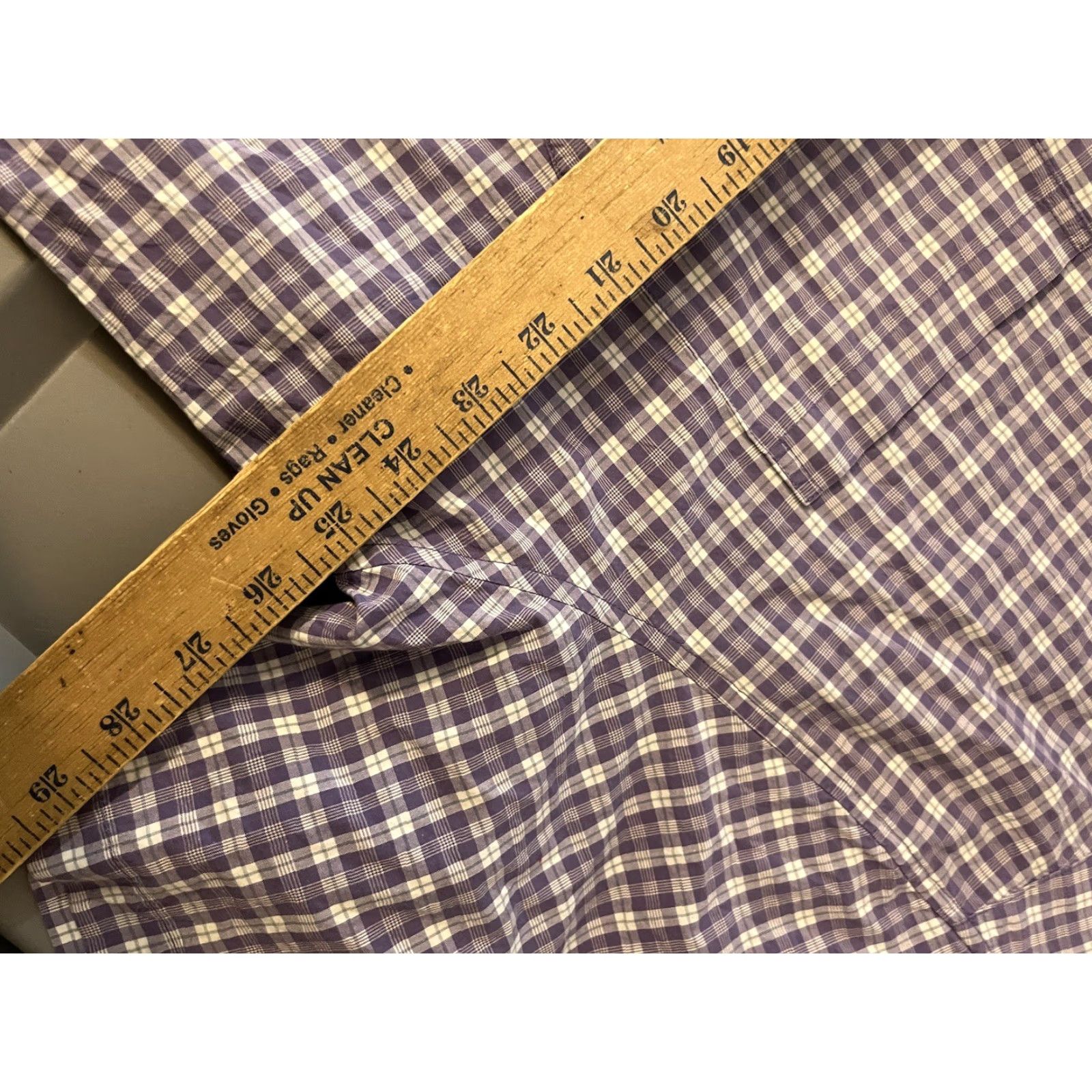 Eddie Bauer Eddie Bauer Button-Up Shirt Men XL Purple Plaid Short Sleeve Gingham Nylon Travex Casual, Outdoor, Travel Size US XL / EU 56 / 4 - 4 Thumbnail