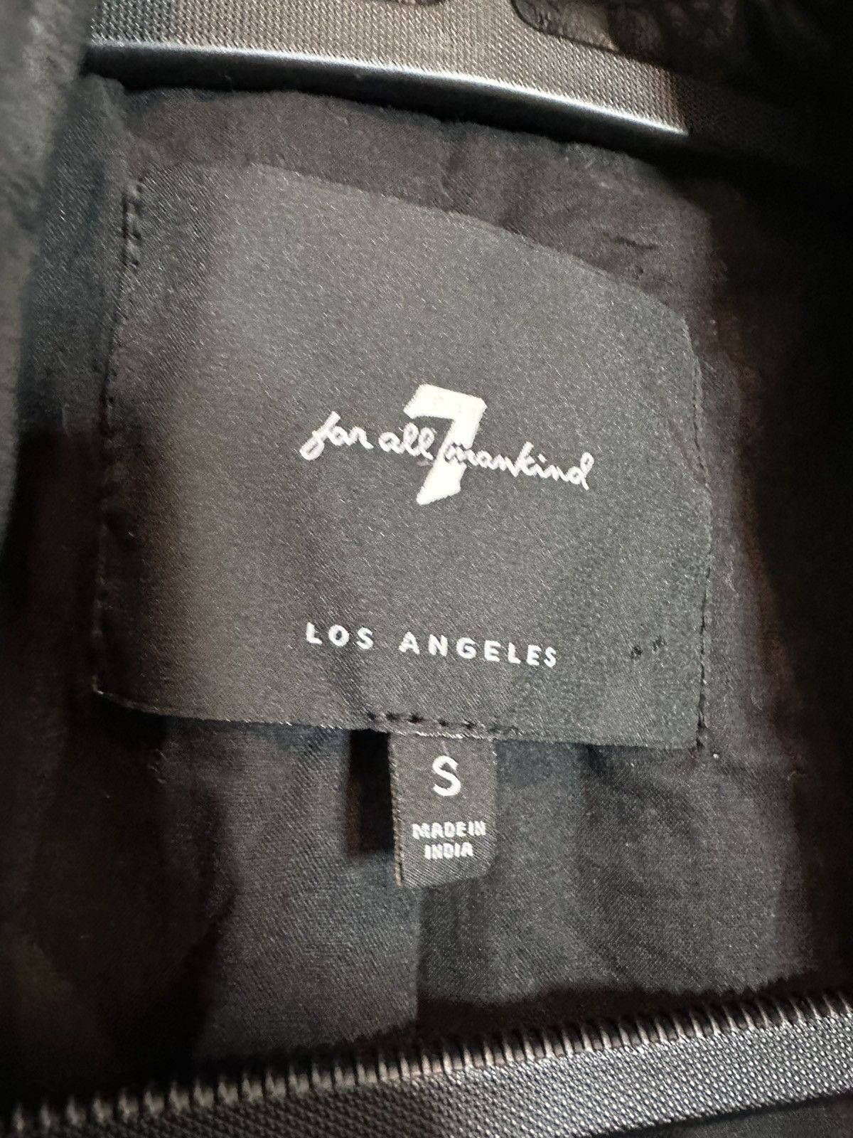 7 For All Mankind Pure leather black zip-up moto jacket Size S / US 4 / IT 40 - 9 Thumbnail