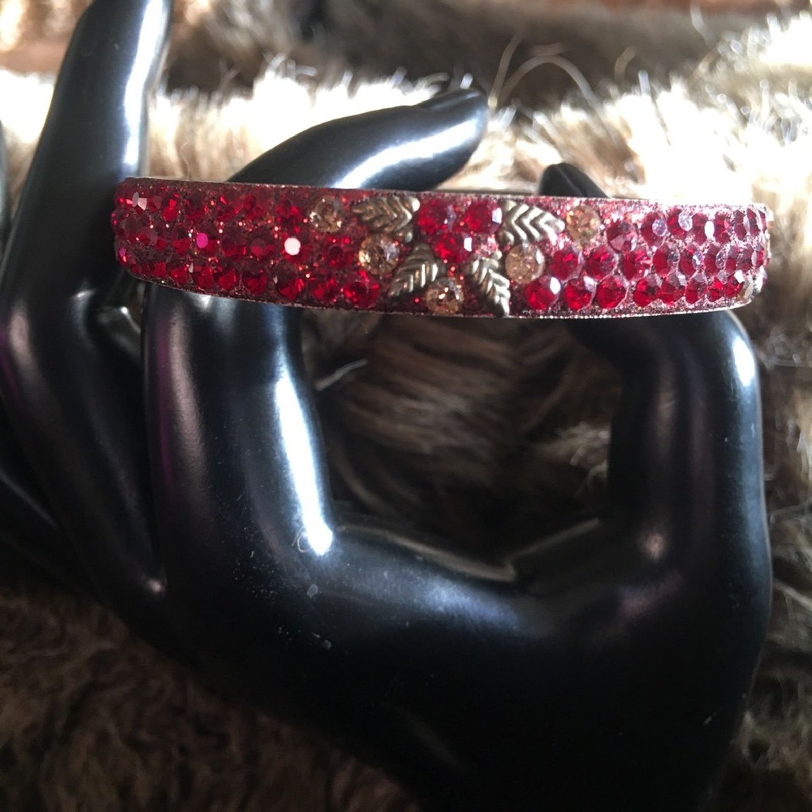 Jewelry Zohra Jewelry Inca sun rhinestone bling bangle Size ONE SIZE - 1 Thumbnail