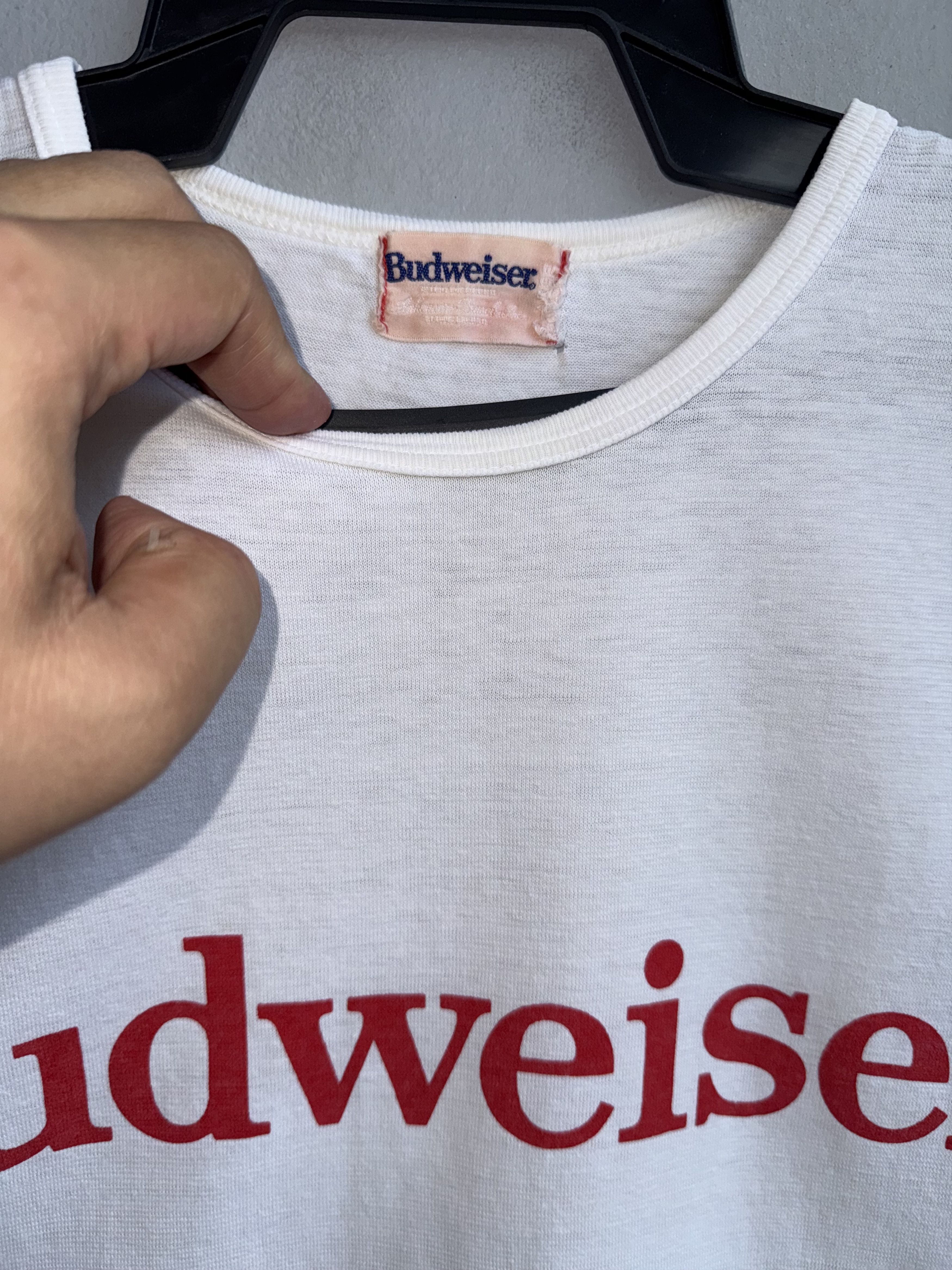 Budweiser × Vintage Budweiser Spellout Sleeveless Vintage Shirt Size US M / EU 48-50 / 2 - 3 Thumbnail