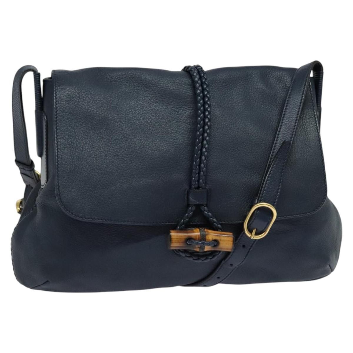 Gucci GUCCI Shoulder Bag Leather Blue Gold Size ONE SIZE - 1 Thumbnail