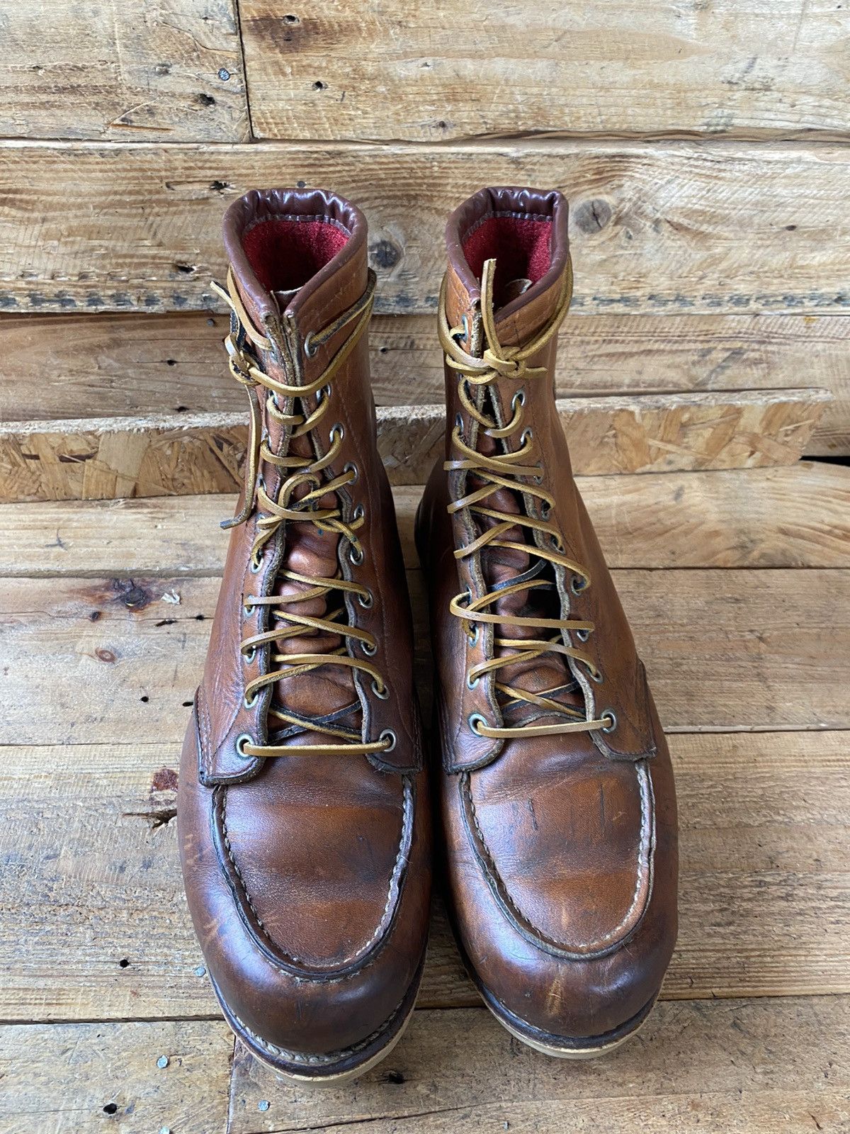 Red Wing Vintage 60's Redwing 877 brown leather moc-toe