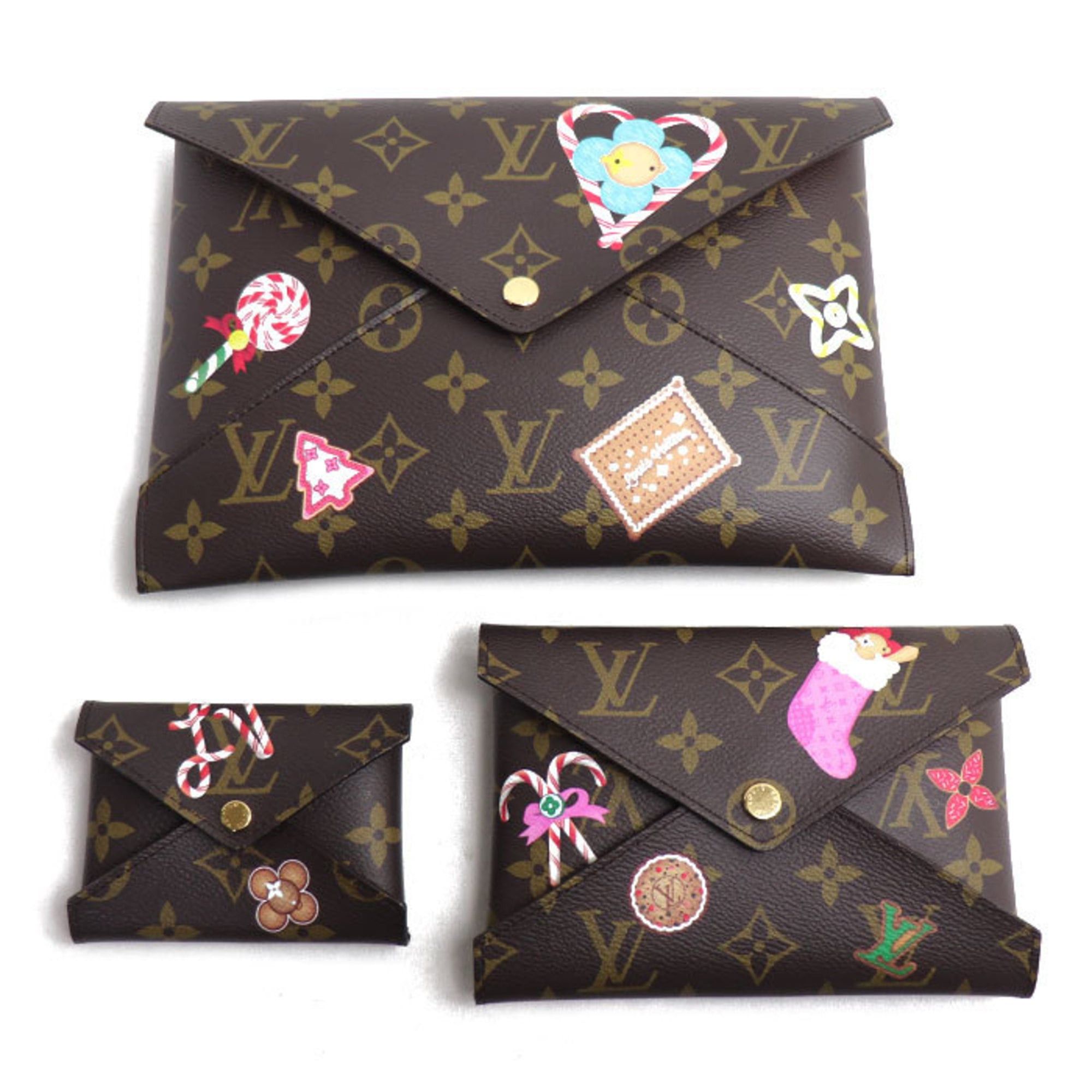Louis Vuitton LOUIS VUITTON Kirigami Monogram Brown Pochette M12203 Christmas Limited Edition Vivienne Women's Size ONE SIZE - 1 Thumbnail