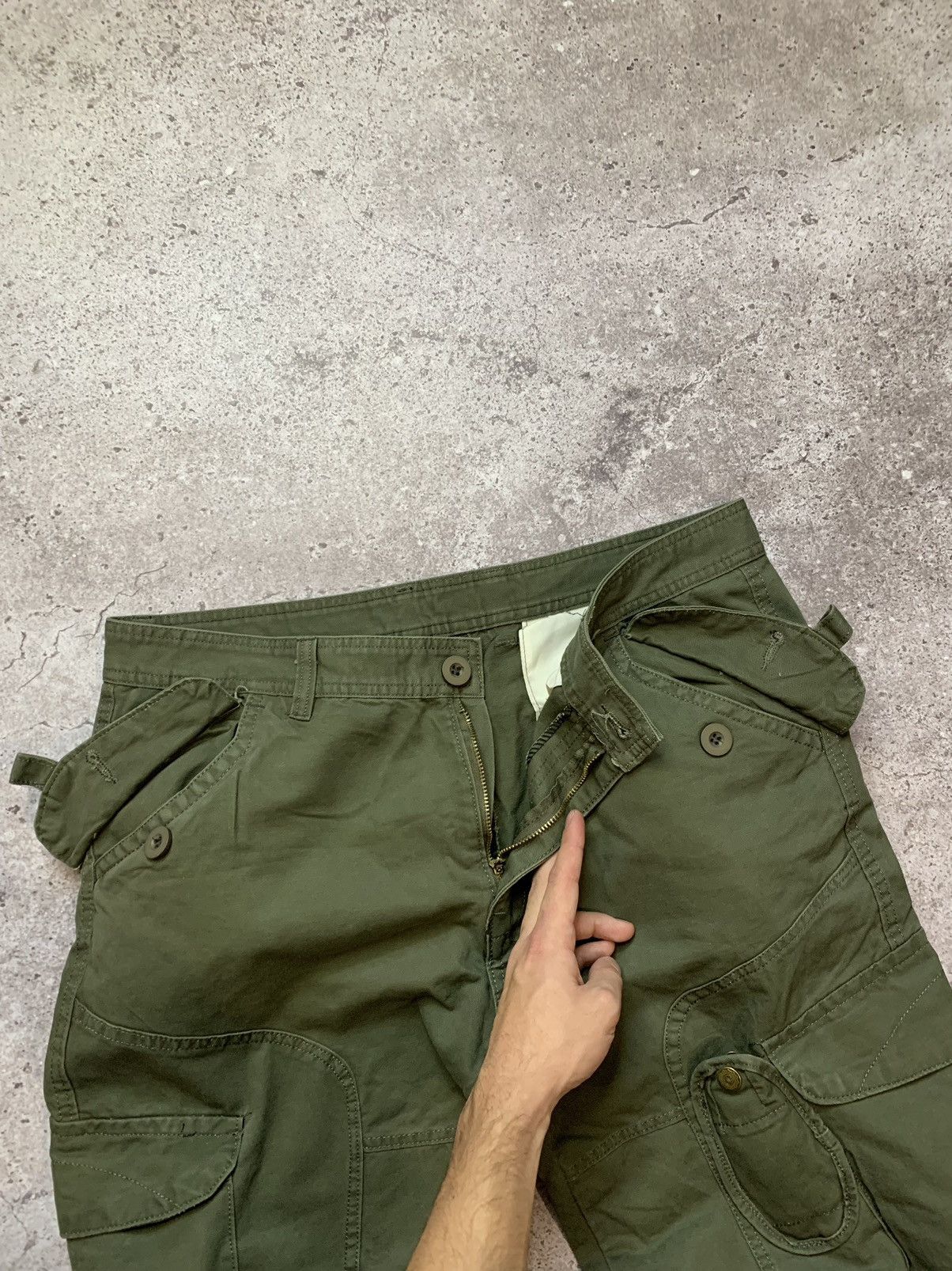 Japanese Brand × Vintage Military Multi-Pocket Cargo Trousers like dolce gabbana polo Size US 36 / EU 52 - 5 Thumbnail