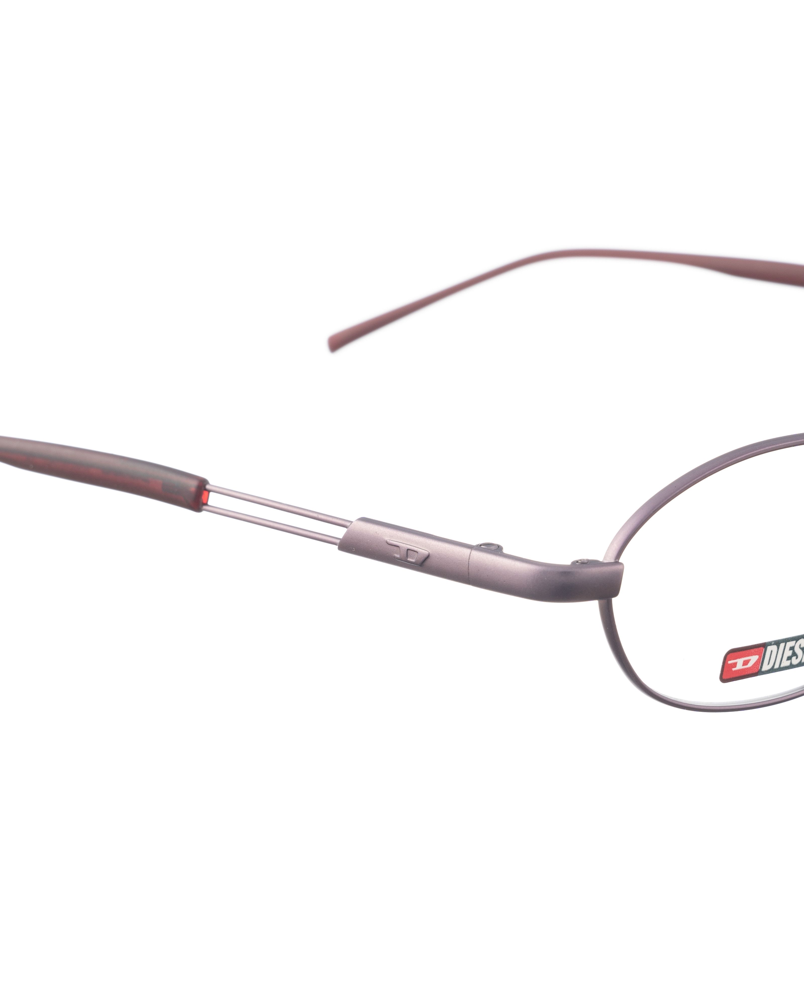 Diesel Diesel 90s Thin Brown Metallic Oval Glasses Size ONE SIZE - 3 Thumbnail