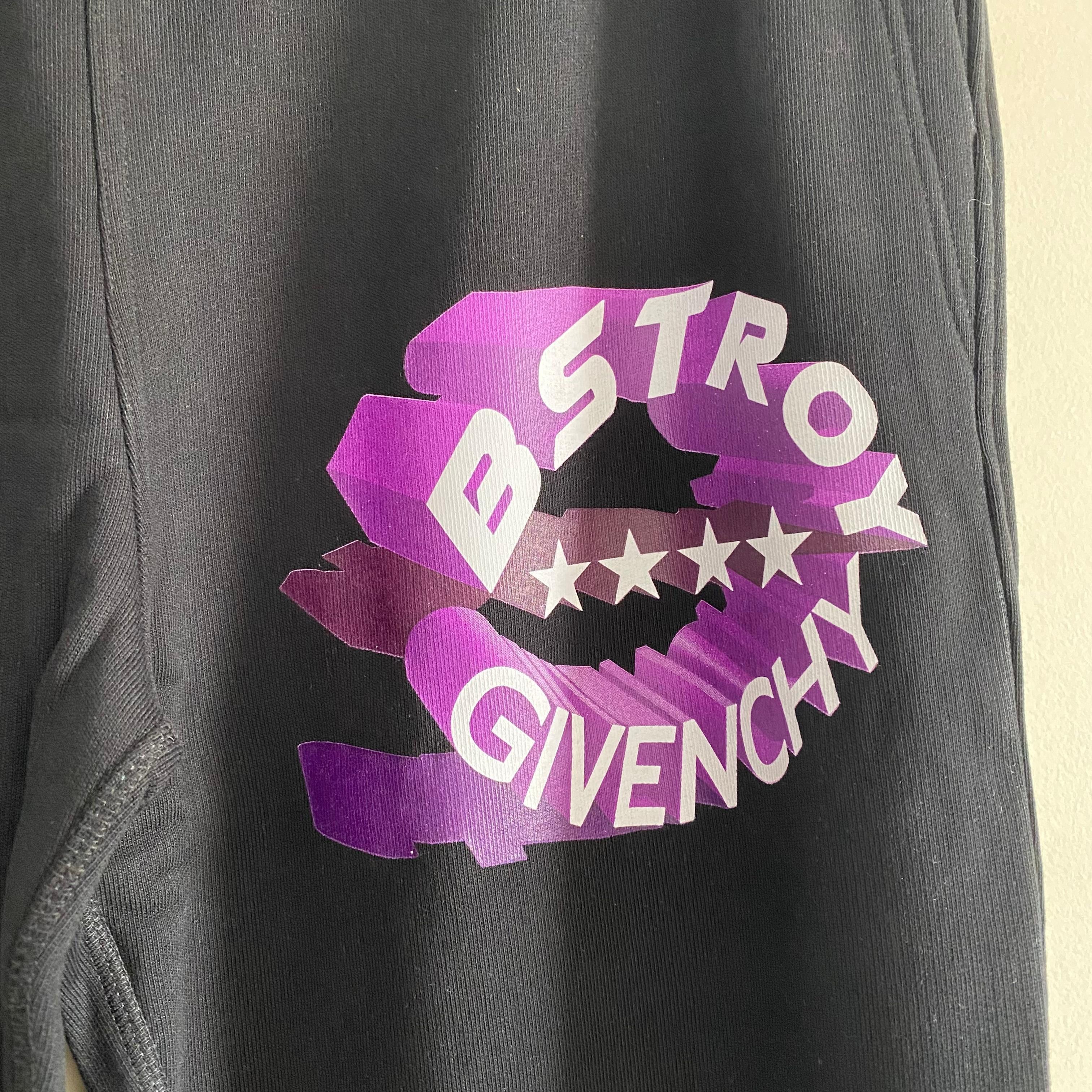 Givenchy × BSTROY Black Purple Logo Slim Sweatpants Size US 34 / EU 50 - 5 Thumbnail