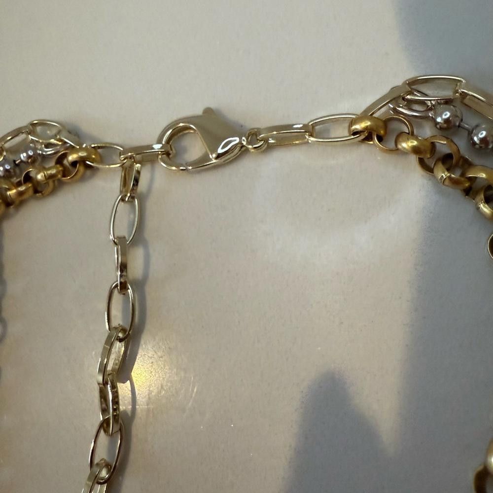 Designer Kendra Scott Brylee Multi Strand Gold Silver Chain Necklace Size ONE SIZE - 6 Thumbnail