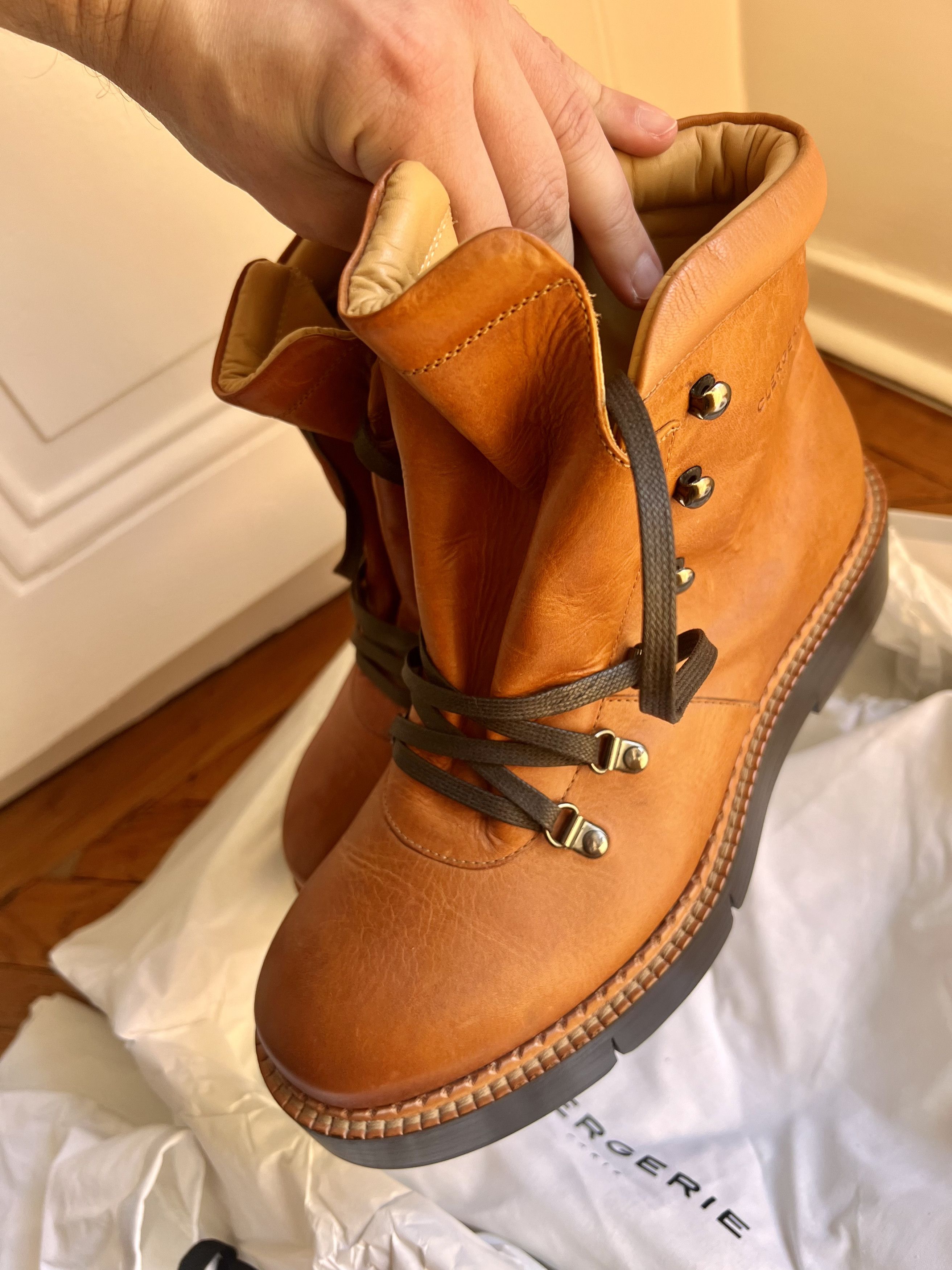 Designer × Saint Laurent Paris Clergerie Paris Callum Boot on Goodyear welt on PLATFORM Size US 8 / EU 41 - 22 Thumbnail