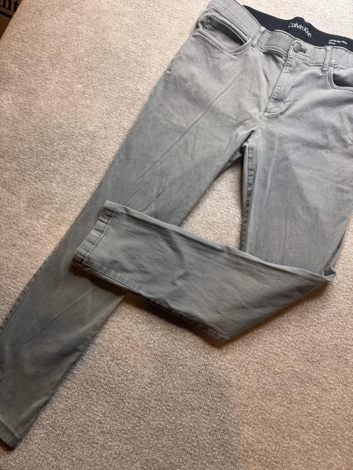 Calvin Klein Calvin Klein Skinny Infinite Flex Waist Gray Casual Pant 754 Size US 34 / EU 50 - 1 Thumbnail