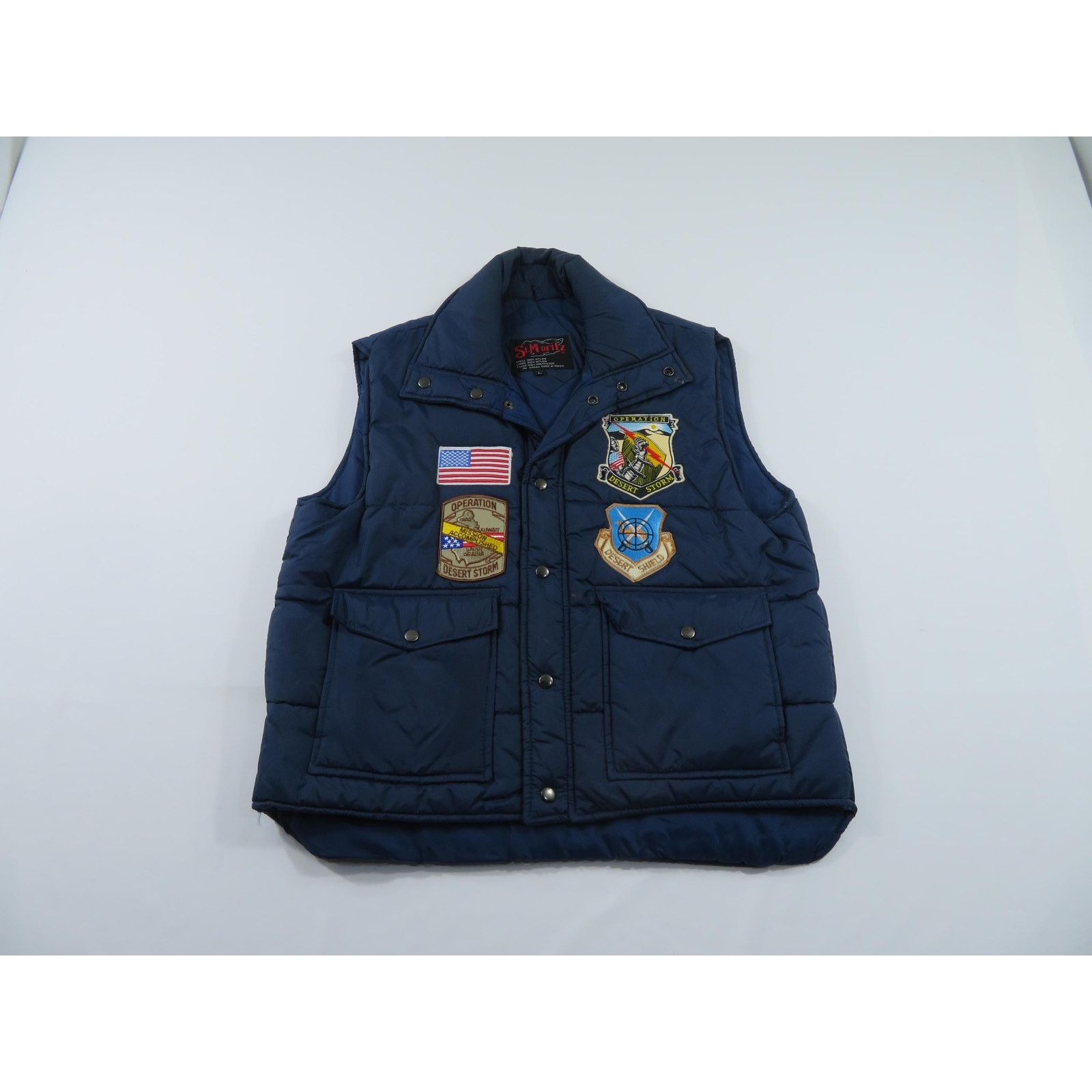 Other Operation Desert Storm Shield St Moritz Vest Blue Sz L 1980s Size US L / EU 52-54 / 3 - 1 Thumbnail