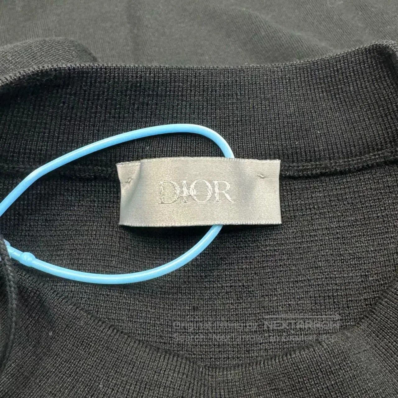 Dior black embroidered cashmere knit sweater. Size XS / US 0-2 / IT 36-38 - 7 Thumbnail