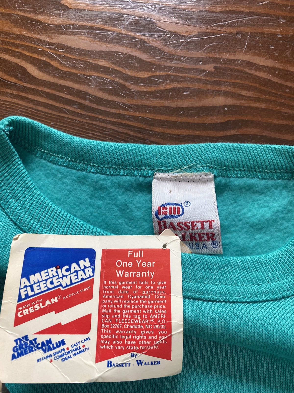 Vintage Vintage NWT 80’s Teal Pullover Crewneck Sweatshirt Vest New Size US L / EU 52-54 / 3 - 4 Thumbnail
