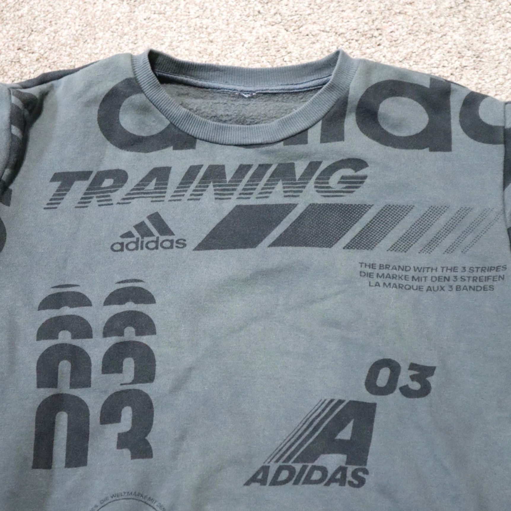 Adidas VINTAGE Adidas Sweatshirt Mens Size L Gray Athletic Training Fitted Gym & Training 90s Size US L / EU 52-54 / 3 - 2 Thumbnail
