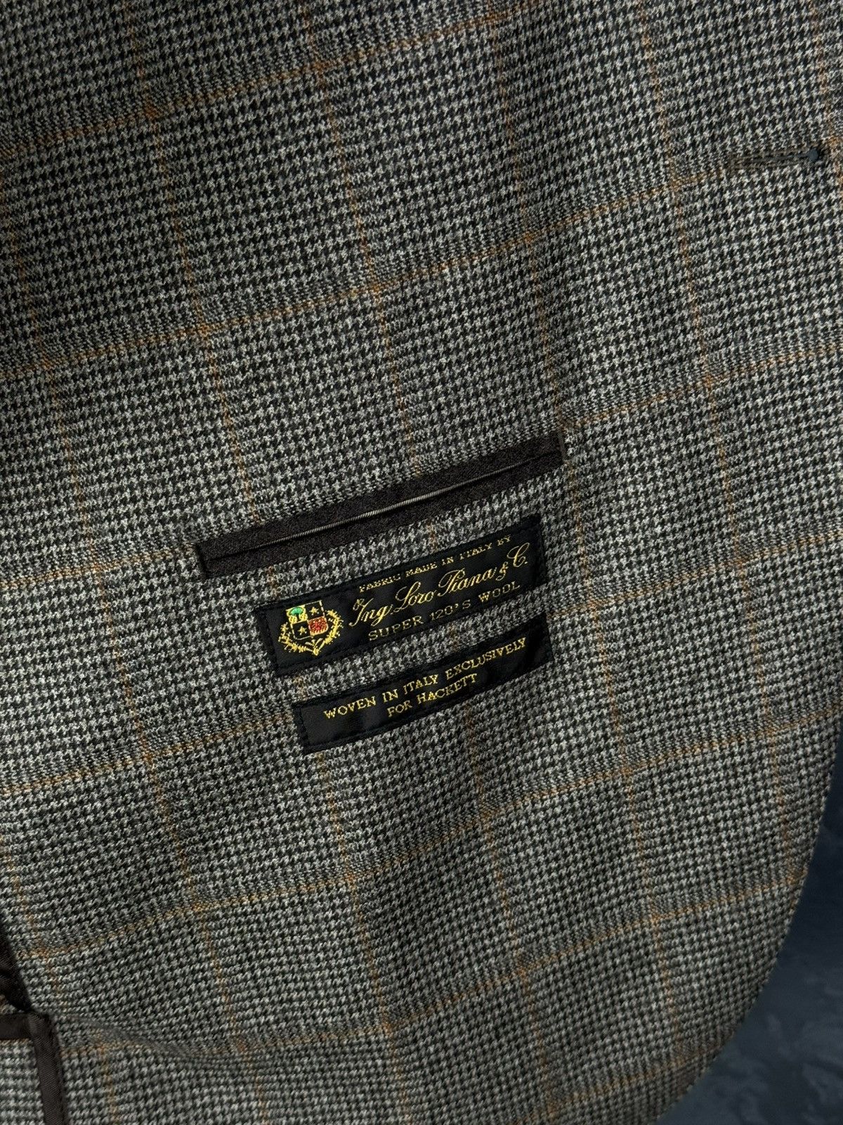 Hackett Men's Hackett London Loro Piana Wool Check Blazer Jacket Size US XL / EU 56 / 4 - 16 Thumbnail