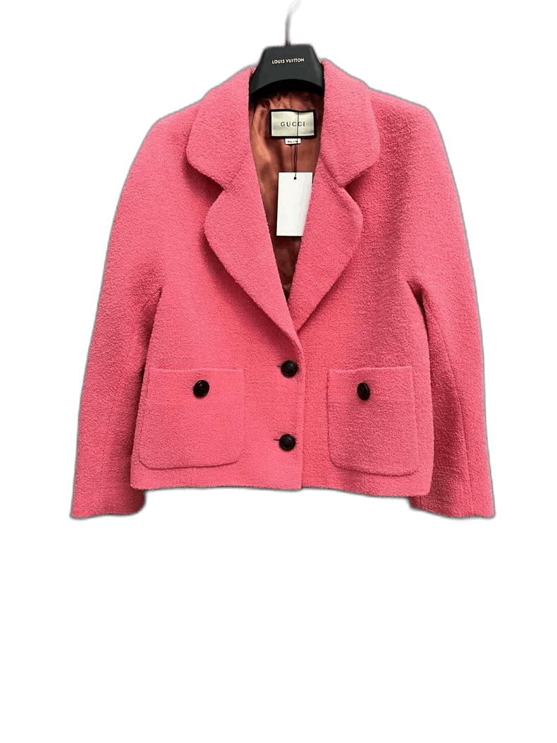 Gucci Gucci Pink Wool Blazer Jacket-yf Size US M / EU 48-50 / 2 - 1 Thumbnail