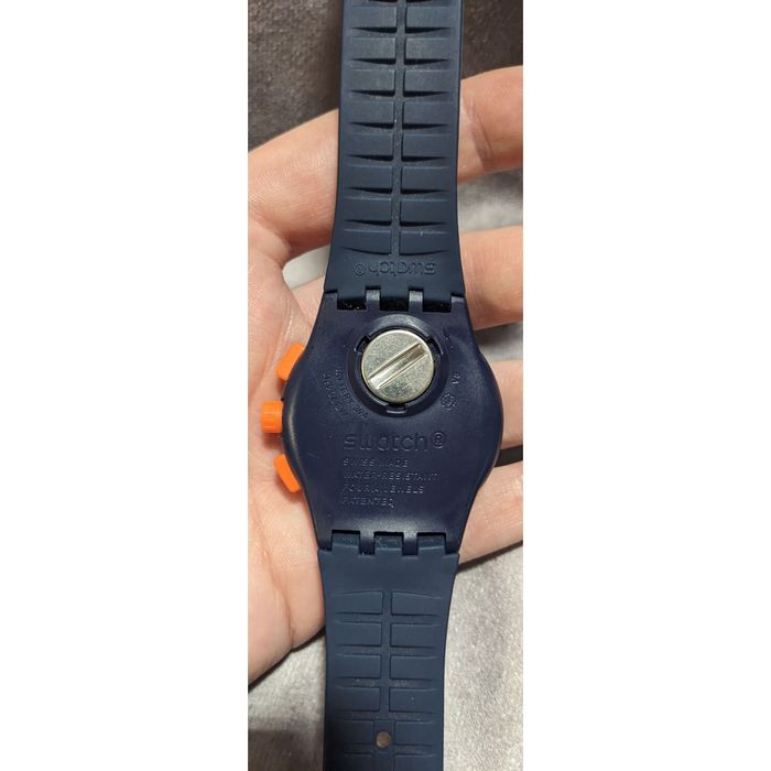 Swatch Navy And Orange Swatch Watch | Grailed