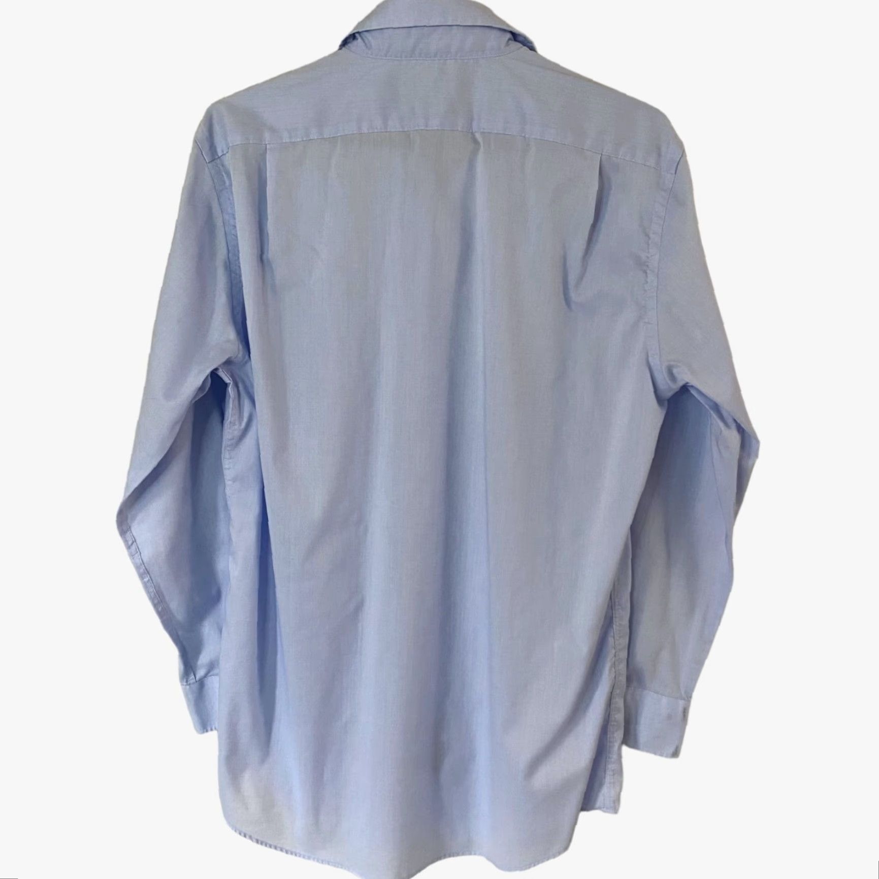 Ralph Lauren VINTAGE Lauren Ralph Lauren Black Label Dress Shirt Mens Button Up Slim Fit 15.5 Blue Cotton Blend 29" Long Sleeve Mens Ä Size 42R - 3 Thumbnail